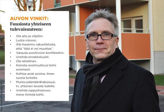 Auvo Viiru, Kouvolan Asunnot Oy juttu, ARA-viesti 1/2015 (Kuva: S. Mäenpää, ARA)
